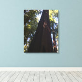 Reuzenrode bossen canvas afdruk (Insitu (Houten vloer))