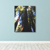 Reuzenrode bossen canvas afdruk (Insitu (Houten vloer))