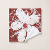 Reuzenrode rode witte elegante sakura bad handdoek (Wasdoekje)