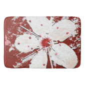 Reuzenrode rode witte elegante sakura badmat (Voorkant)