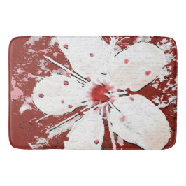 Reuzenrode rode witte elegante sakura badmat