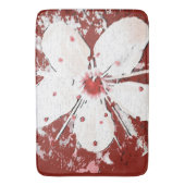 Reuzenrode rode witte elegante sakura badmat (Voorkant Verticaal)