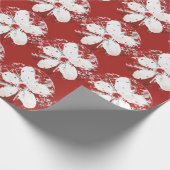 Reuzenrode rode witte elegante sakura cadeaupapier (Hoek)