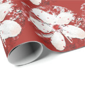 Reuzenrode rode witte elegante sakura cadeaupapier (Rol Hoek)