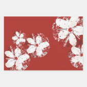 Reuzenrode rode witte elegante sakura inpakpapier vel (Voorkant)
