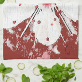 Reuzenrode rode witte elegante sakura theedoek (Gevouwen)