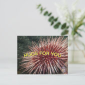 Reuzenrood Zee Urchin - Briefkaart (Staand voorkant)