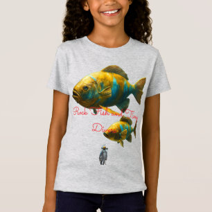Reuzenrotsvissen en kleine duikers – Gedetailleerd T-shirt