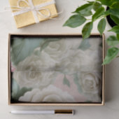 Reuzenroze en witte rozen tissuepapier (Geschenk)