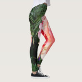 Reuzenroze roos close-up foto schattig cool leuk v leggings (Rechts)