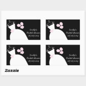 Reuzenroze Vrijgezellenfeest rechthoek zwart Rechthoekige Sticker (Vel)