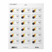 Reuzenschedel in het afgevuurde wiel etiket (Full Sheet)