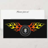 Reuzenschedel in het afgevuurde wiel kaart (Voorkant / Achterkant)