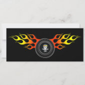 Reuzenschedel in het afgevuurde wiel kaart (Voorkant)