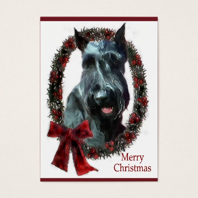 Reuzenschnauzer Kerstcadeaus Visitekaartjes (Voorkant)