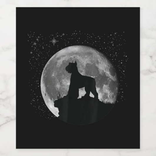 reuzenschnauzer mannen vrouwen kinder cadeau Kopie Wijn Etiket (Enkel label)