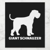 reuzenschnauzer premium wijn etiket (Enkel label)