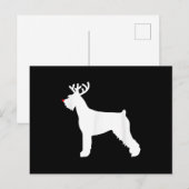 reuzenschnauzer rendierkersthond aankondigingskaart (Voorkant / Achterkant)