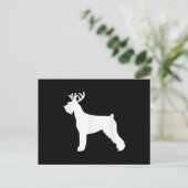 reuzenschnauzer rendierkersthond aankondigingskaart (Staand voorkant)