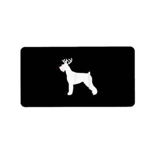 reuzenschnauzer rendierkersthond etiket