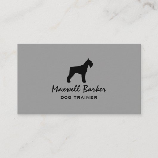 Reuzenschnauzer Silhouet Visitekaartje (Voorkant)