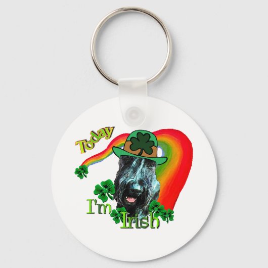 Reuzenschnauzer St. Patrick's Day Sleutelhanger (Voorkant)