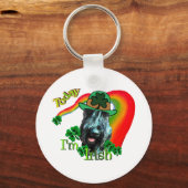 Reuzenschnauzer St. Patrick's Day Sleutelhanger (Voorkant)