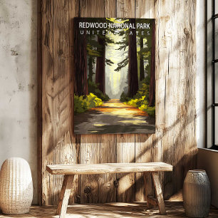 Reuzensequoia Nationaal Park USA Reisposter Canvas Afdruk