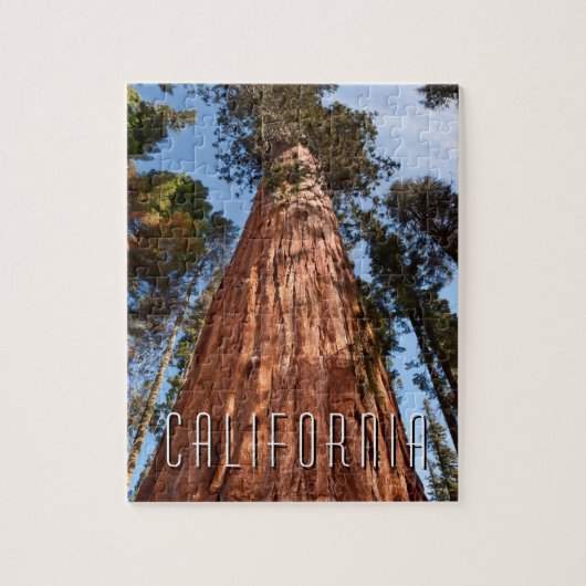 Reuzensequoia stijgt op legpuzzel (Verticaal)