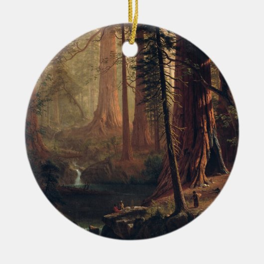 Reuzensequoiabomen van Californië Albert Bierstadt Keramisch Ornament (Voorkant)