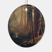 Reuzensequoiabomen van Californië Albert Bierstadt Keramisch Ornament (Links)