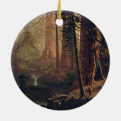Reuzensequoiabomen van Californië Albert Bierstadt Keramisch Ornament (Achterkant)