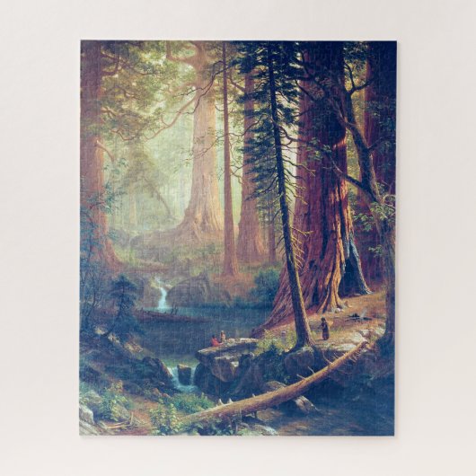 Reuzensequoiabomen van Californië Albert Bierstadt Legpuzzel (Verticaal)