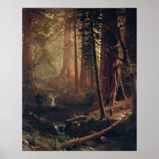 Reuzensequoiabomen van Californië Albert Bierstadt Poster (Voorkant)
