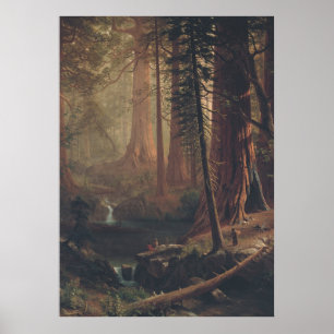 Reuzensequoia's - 19e-eeuwse muurkunst poster