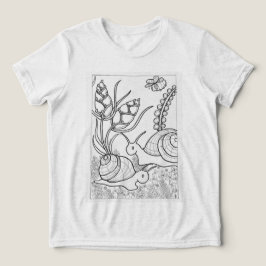 Reuzenslakken met bloemen Tri-Blend shirt