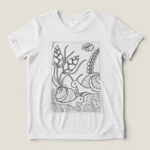 Reuzenslakken met bloemen Tri-Blend shirt