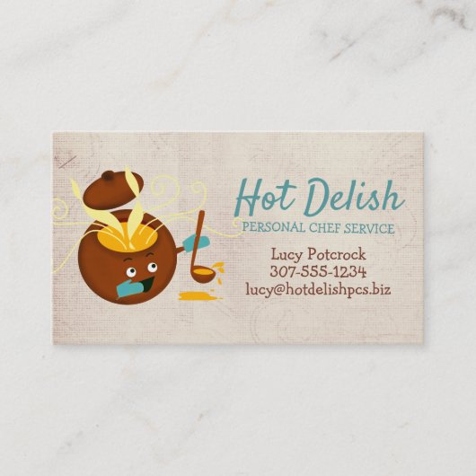 Reuzensoep Reuzengeur van chef culinair visitekaar Visitekaartje (Voorkant)