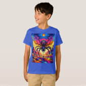 Reuzenspin in een surrealistische woestijn t-shirt (Voorkant volledig)