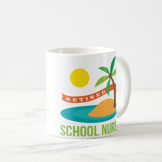 Reuzenstrand school in ruste koffiemok (Voorkant rechts)