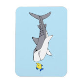 Reuzentijgerhaai en schattige gele vis magneet (Verticaal)