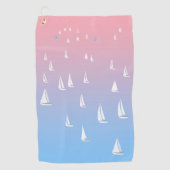 Reuzenvaartuigen in het open zee golfhanddoek (Voorkant)