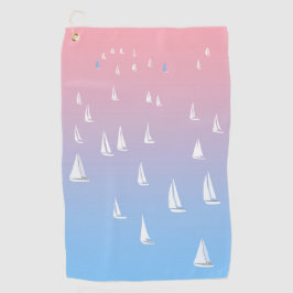 Reuzenvaartuigen in het open zee golfhanddoek