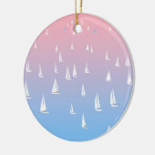 Reuzenvaartuigen in het open zee keramisch ornament (Links)