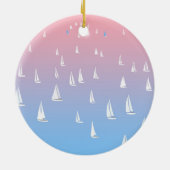 Reuzenvaartuigen in het open zee keramisch ornament (Achterkant)