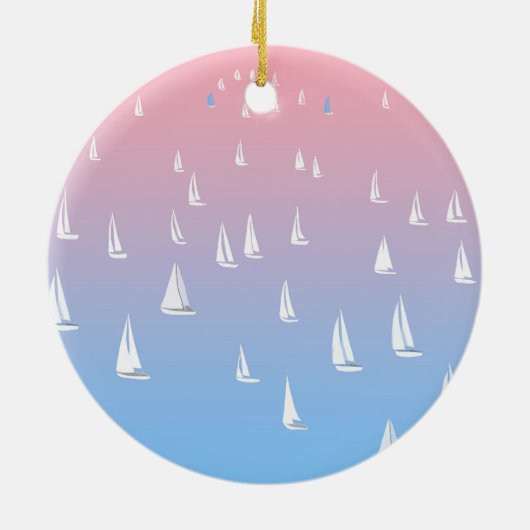 Reuzenvaartuigen in het open zee keramisch ornament (Achterkant)