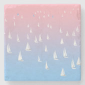 Reuzenvaartuigen in het open zee stenen onderzetter (Voorkant)