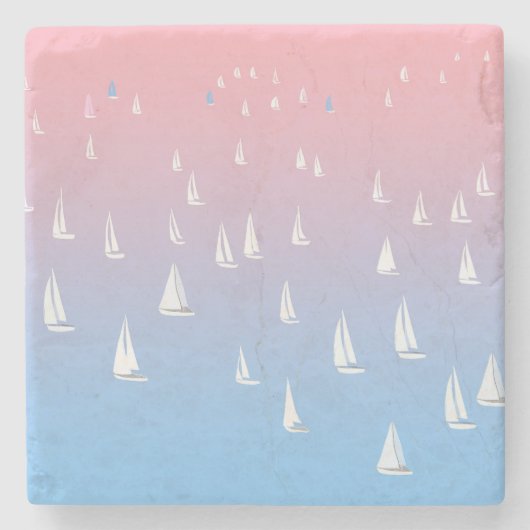 Reuzenvaartuigen in het open zee stenen onderzetter (Voorkant)