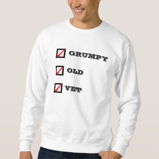 Reuzenvesten "Grumpy Old Vet Checklist" Trui (Voorkant)