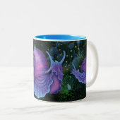 Reuzenvleesetende slakken en springstaarten tweekleurige koffiemok (Voorkant rechts)